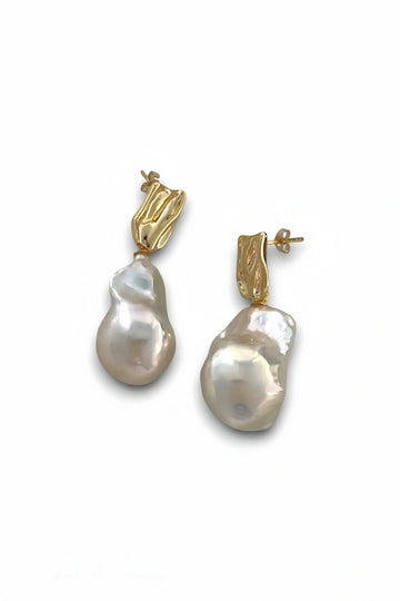 Vintage Baroque Pearl Earrings