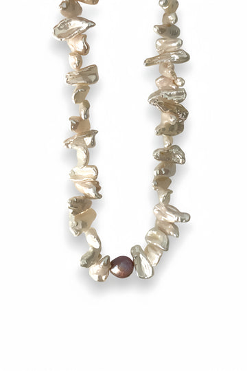 Lavender Glow Pearl Necklace