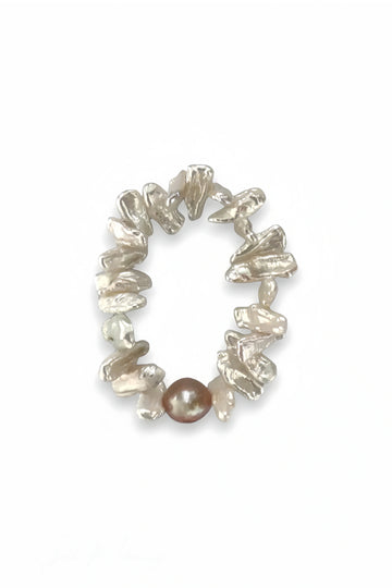Lavender Glow Pearl Bracelet