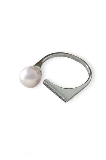 Pink Pearl Arc Ring