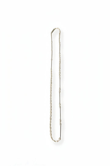 Silver Bar Mini Pearl Necklace