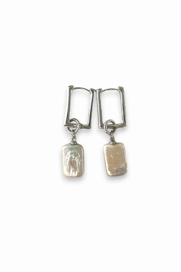 Rectangular Pearl Earrings