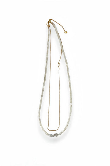 Seashell Double-Strand Necklace Gold
