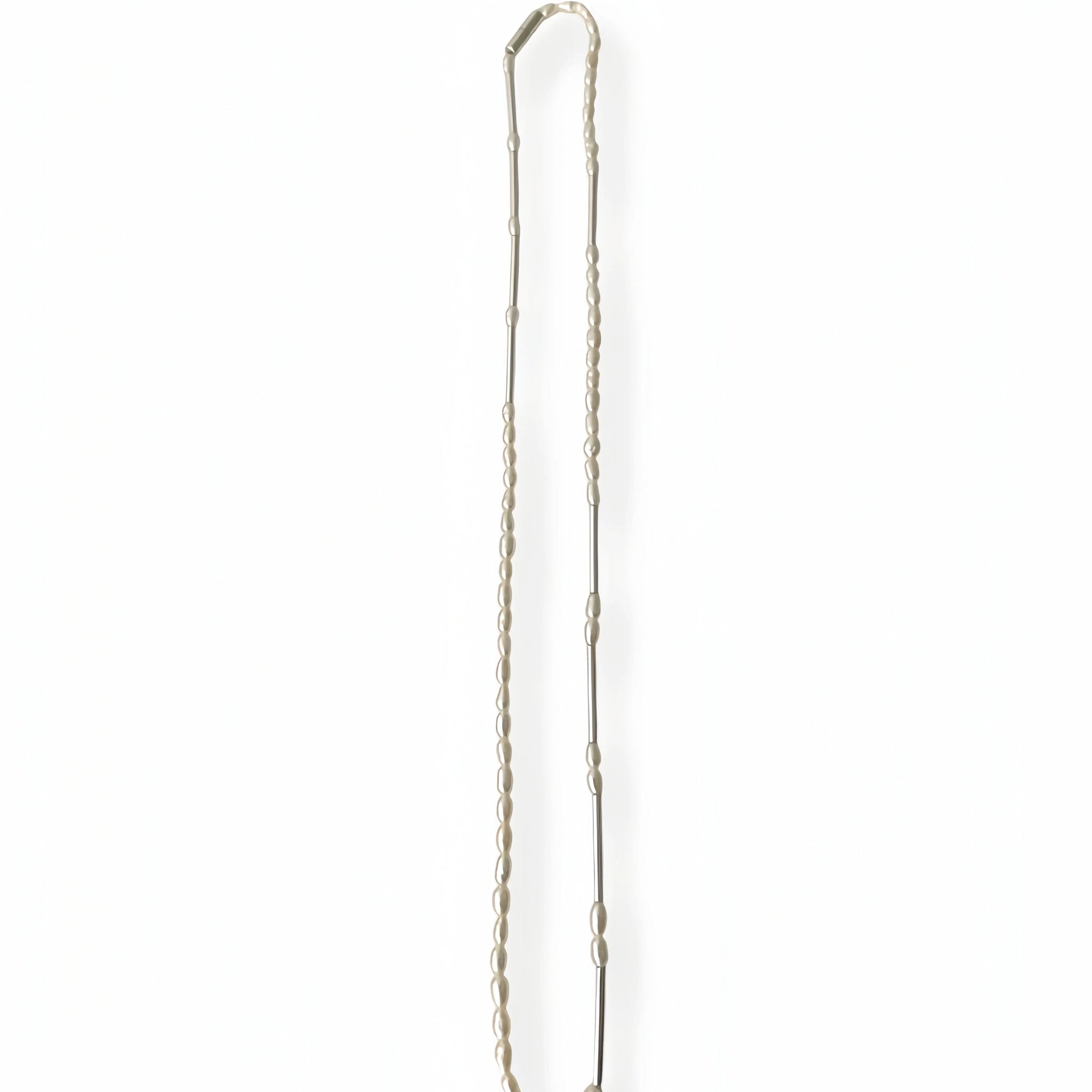 Silver Bar Mini Pearl Necklace